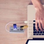 USB šakotuvas, 4 USB 2.0 prievadai, Aliuminis