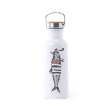 Gertuvė sublimacinei spaudai 700 ml, gertuvė sublimacinei spaudai, nerūdijančio plieno ir bambuko
