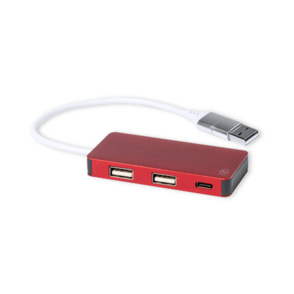 USB šakotuvas - iš perdirbto aliuminio - USB jungtys