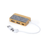 USB šakotuvas - iš bambuko - USB jungtys