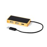 USB šakotuvas - iš bambuko - USB jungtys