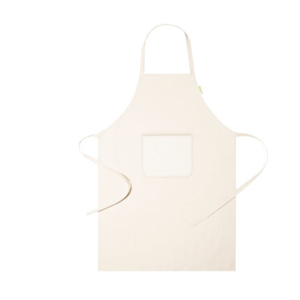 Prijuostė iš organinės medvilnės 180 g/m², iš organinės medvilnės 180 g/m², su priekine kišene