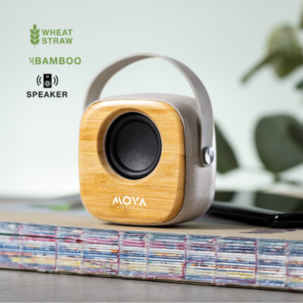 Bluetooth garsiakalbis 3 W, bluetooth garsiakalbis, kviečių pluošto, ABS plastiko ir bambuko