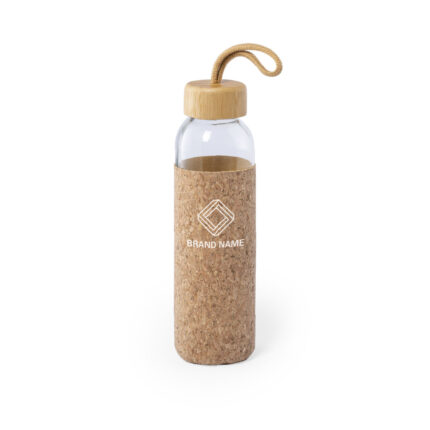 Gertuvė 500 ml, gertuvė, stiklo ir bambuko