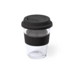 Puodelis 350 ml, puodelis, stiklo ir silikono