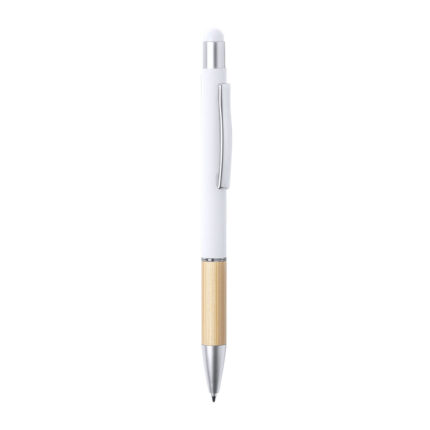 Tušinukas su stylus antgaliu, bambuko ir aliuminio su gumuota apdaila