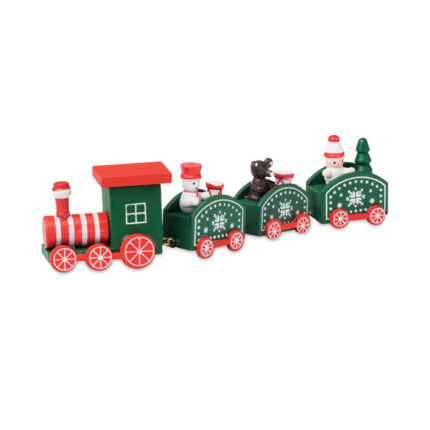 Juna Medinis Christmas train – gaminys iš mdf, išsiskiriantis praktišku naudojimu