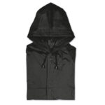 Blado PVC raincoat su hood – gaminys iš PVC, išsiskiriantis praktišku naudojimu