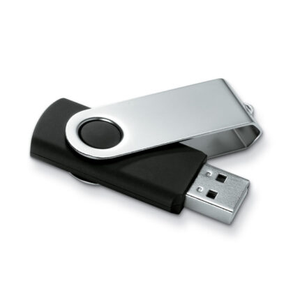 Techmate 16 GB USB atmintinė – gaminys iš kokybiškų medžiagų, išsiskiriantis apsauginis metalinis dangtelis ir pasukamas d...