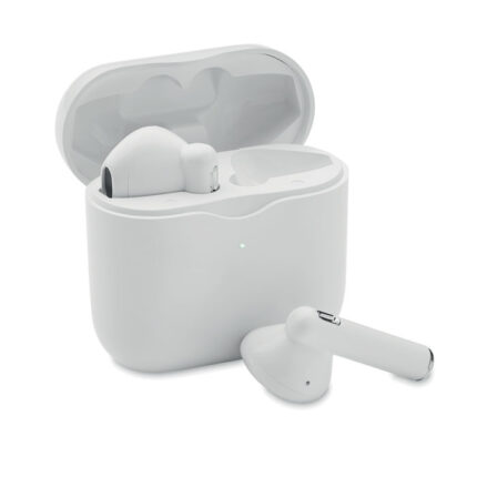 Oreta TWS ausinės su charging base – gaminys iš plastiko, išsiskiriantis 30 mAh ir 200 mAh