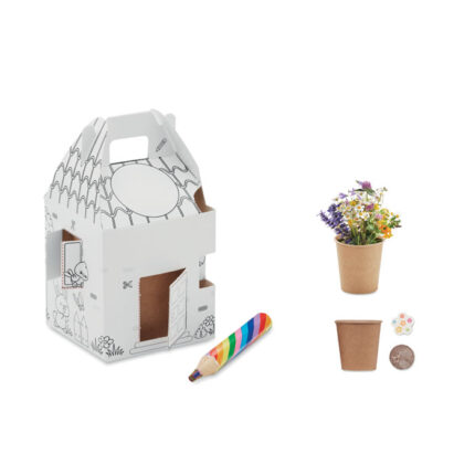 Fullhouse House shaped sėklos grow rinkinys – gaminys iš carton, išsiskiriantis praktišku naudojimu