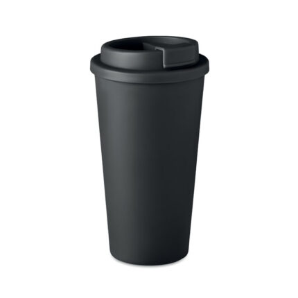 TUESDAY dvigubų sienelių termo puodelis 450 ml – dvigubų sienelių termo puodelis 450 ml, plastikas