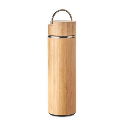 TAMPERE dvigubų sienelių gertuvė 400 ml – dvigubų sienelių gertuvė 400 ml, bambukas