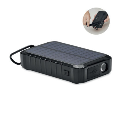 Dya 8 000 mAh saulės ir dinamo išorinė baterija – 8 000 mAh saulės ir dinamo išorinė baterija iš ABS plastiko.