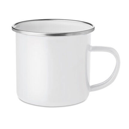Plateado emaliuotas sublimacinis puodelis 350 ml – emaliuotas sublimacinis puodelis 350 ml iš metalo.