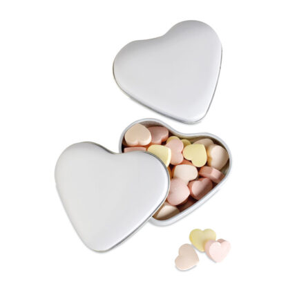 Lovemint širdelės formos dėžutė su saldainiais – papildomas produkto vaizdas.