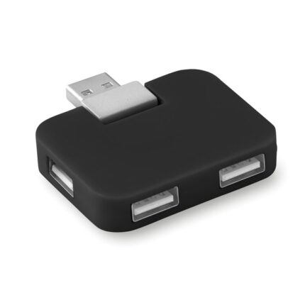Square 4 jungčių USB šakotuvas – 4 jungčių USB šakotuvas iš ABS plastiko.