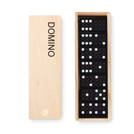 Domino domino rinkinys – domino rinkinys iš medienos.