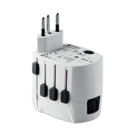 PRO World & USB universalus kelioninis elektros adapteris su USB – polikarbonatas