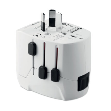 PRO Light USB universalus kelioninis elektros adapteris su USB – polikarbonatas