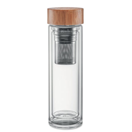 Batumi Glass dvigubų sienelių stiklinė gertuvė – stiklas, 400 ml