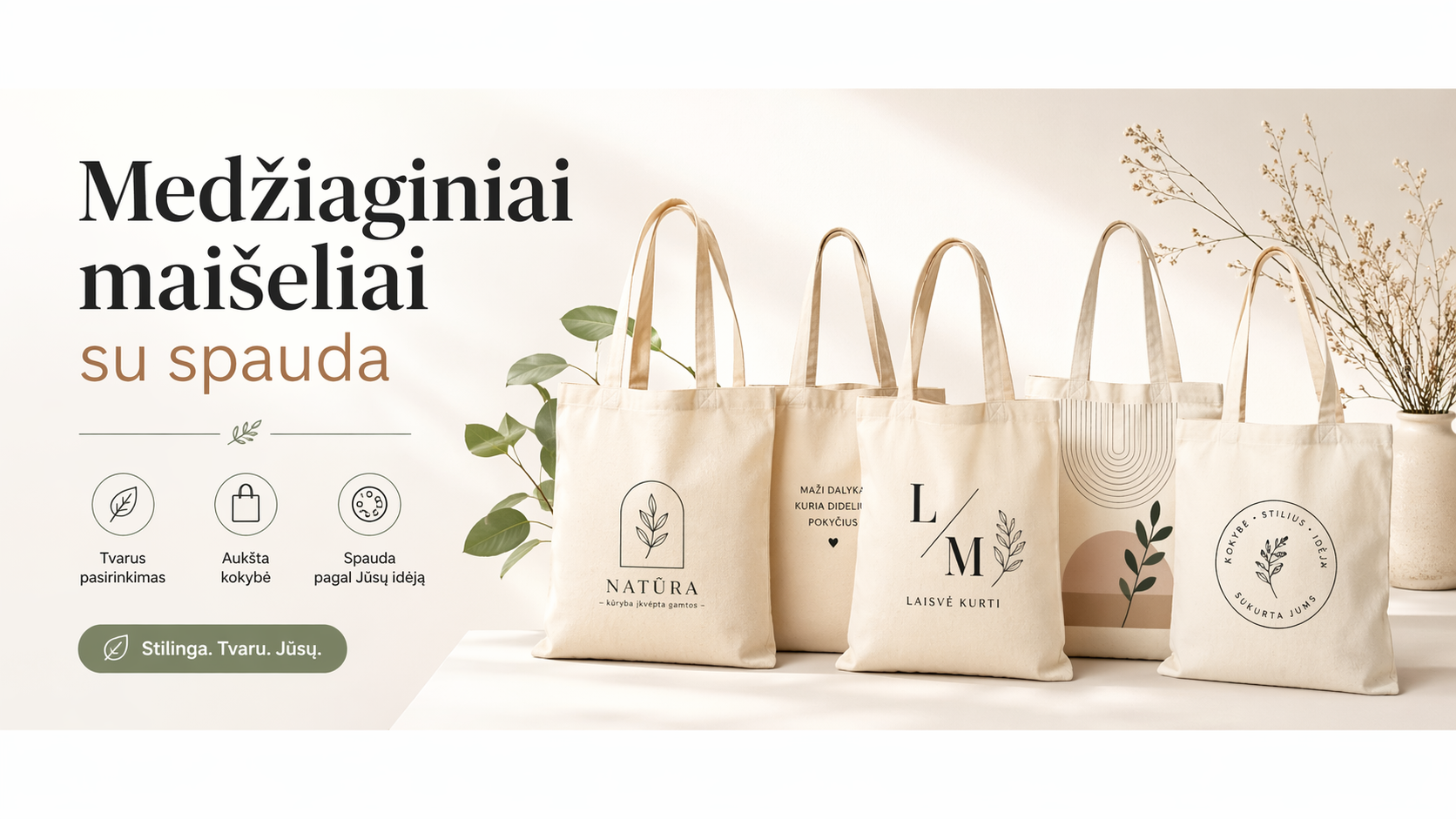 Spaudar Maišeliai su spauda Utenoje - MargaDovana